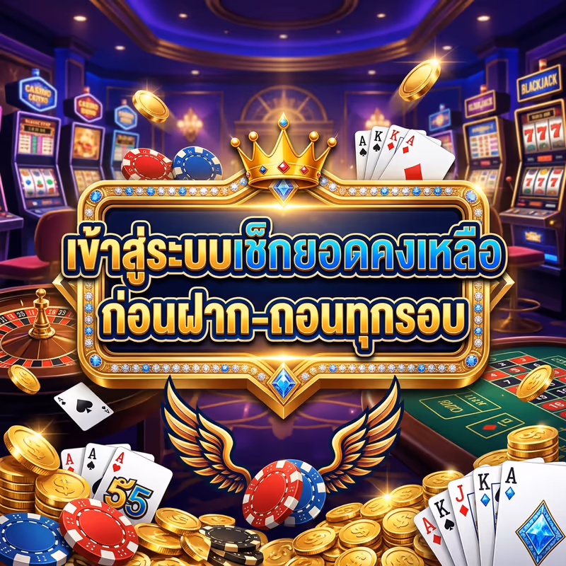 เข้าสู่ระบบเช็กยอดคงเหลือ ก่อนฝาก-ถอนทุกรอบ